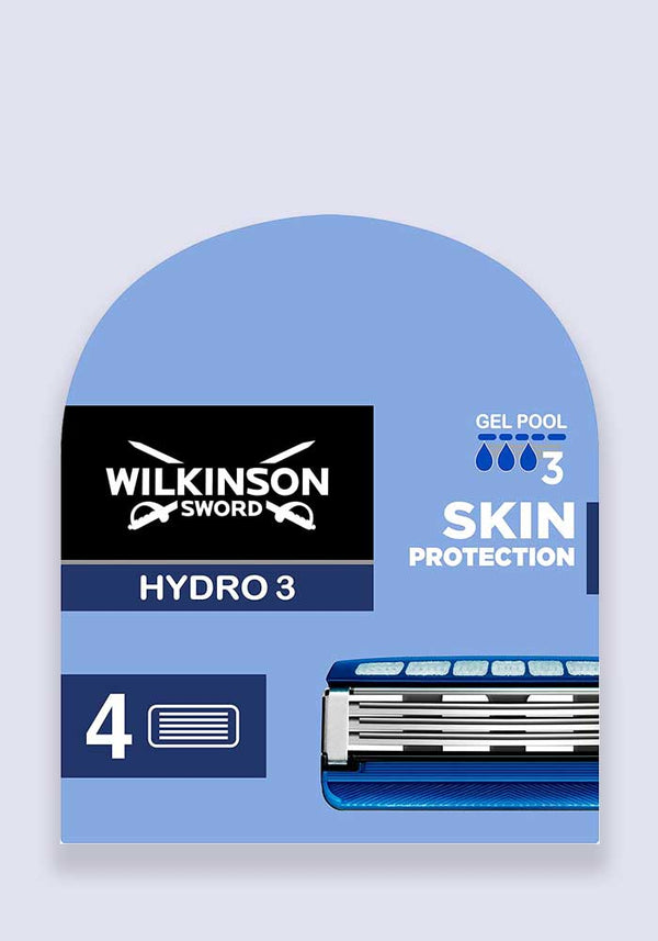 Wilkinson Sword Hydro 3 Razor Blades - 4 Pack (Case Size 10)