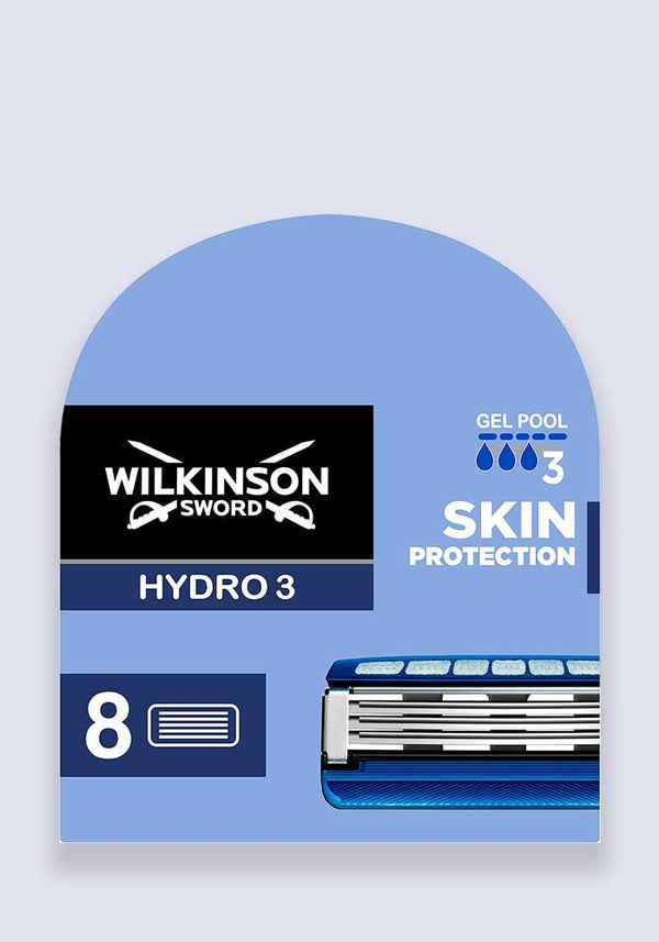 Wilkinson Sword Hydro 3 Razor Blades - 8 Pack (Case Size 10)