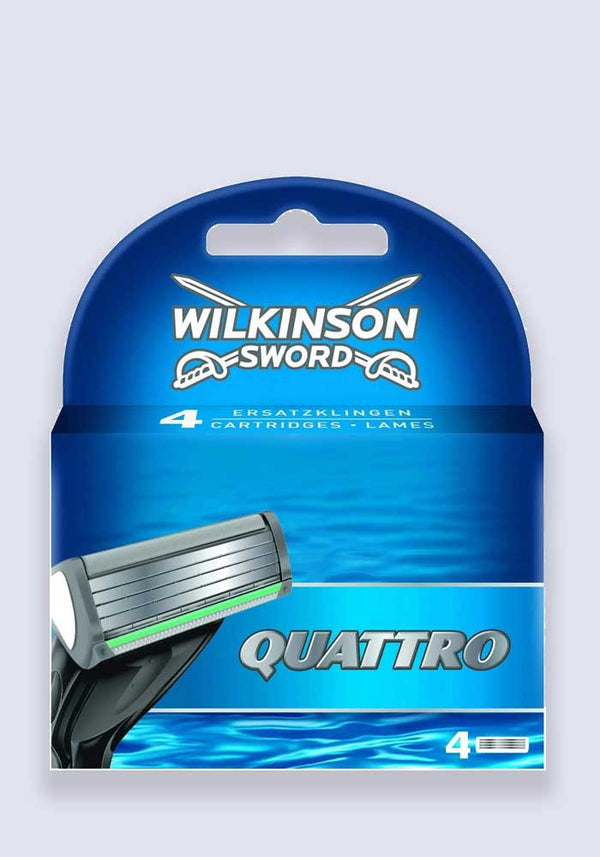 Wilkinson Sword Quattro Razor Blades - 4 Pack (Case Size 10)