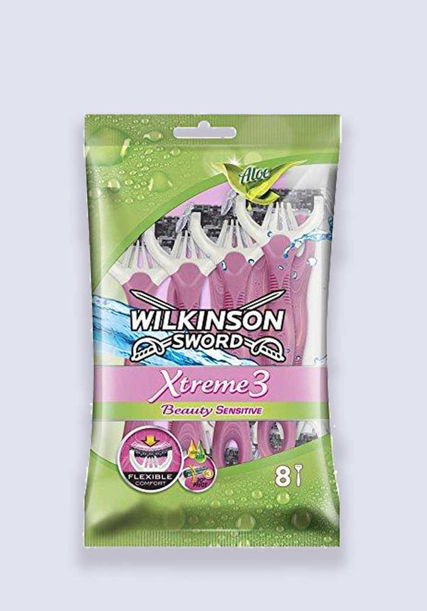 Wilkinson Sword Xtreme 3 Beauty Sensitive Disposable Razors - 8 Pack (Case Size 6)