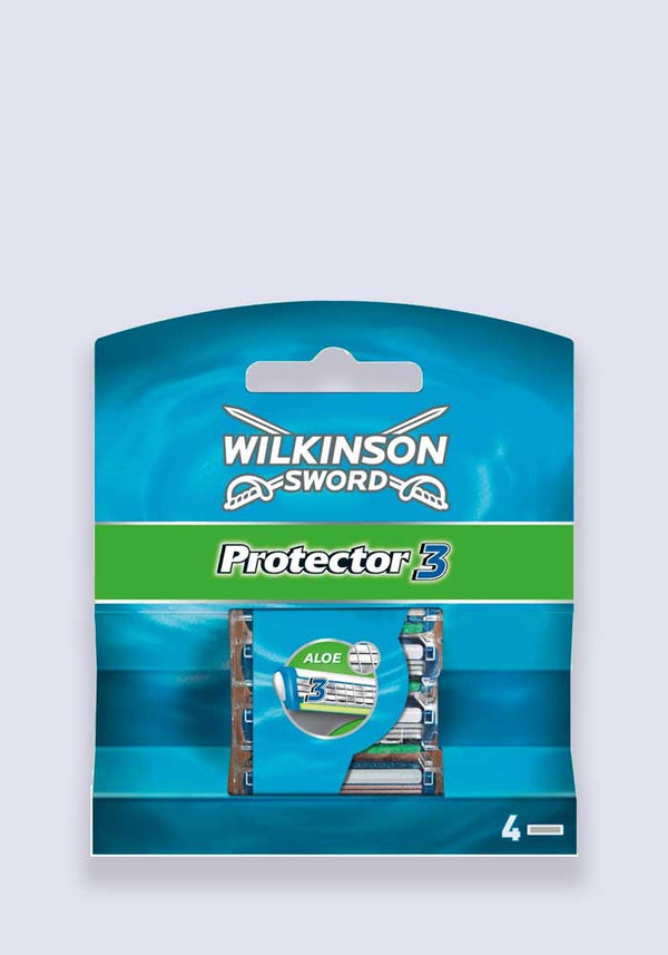 Wilkinson Sword Protector 3 Razor Blades - 4 Pack (Case Size 10)