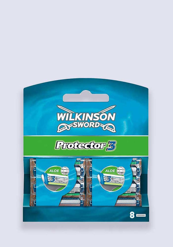 Wilkinson Sword Protector 3 Razor Blades - 8 Pack (Case Size 10)