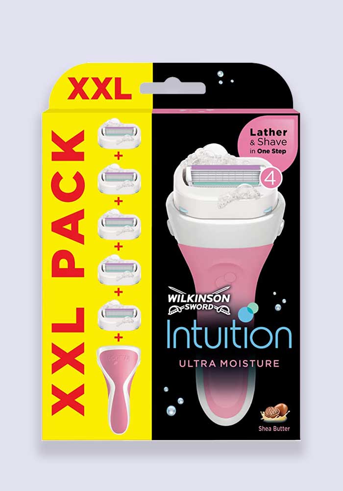 Wilkinson Sword Intuition Ultra Moisture Razor + 5 Blades (Case Size 5)