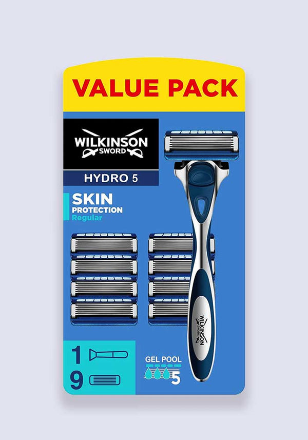 Wilkinson Sword Hydro 5 Value Pack (Razor + 9 Blades) (Case Size 5)