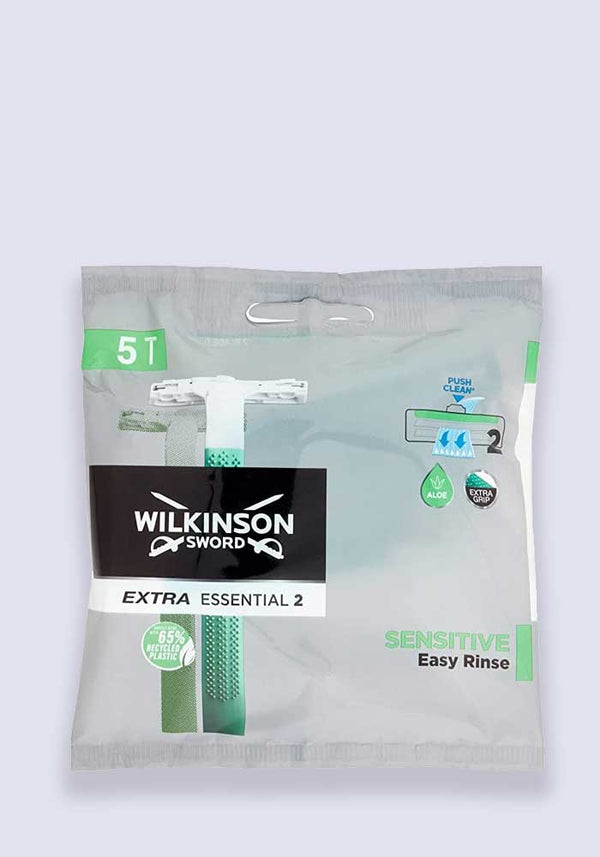 Wilkinson Sword Extra 2 Sensitive Disposable Razors - 5 Pack (Case Size 20)