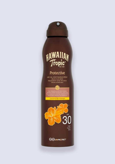 Hawaiian Tropic Protective Dry Oil Continuous Spray Oil SPF 30 180ml (Case Size 6)