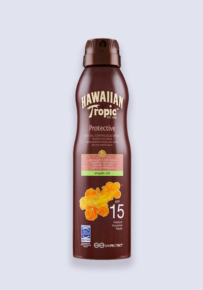 Hawaiian Tropic Protective Dry Oil Continuous Spray Argan Oil SPF 15 177ml (Case Size 6)