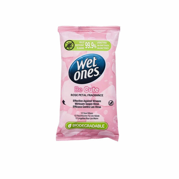 Wet Ones Biodegradable Hand Wipes Be Cute - 12 Wipes (Case Size 12)