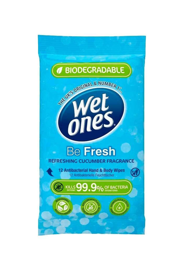 Wet Ones Biodegradable Hand Wipes Be Fresh - 12 Wipes (Case Size 12)